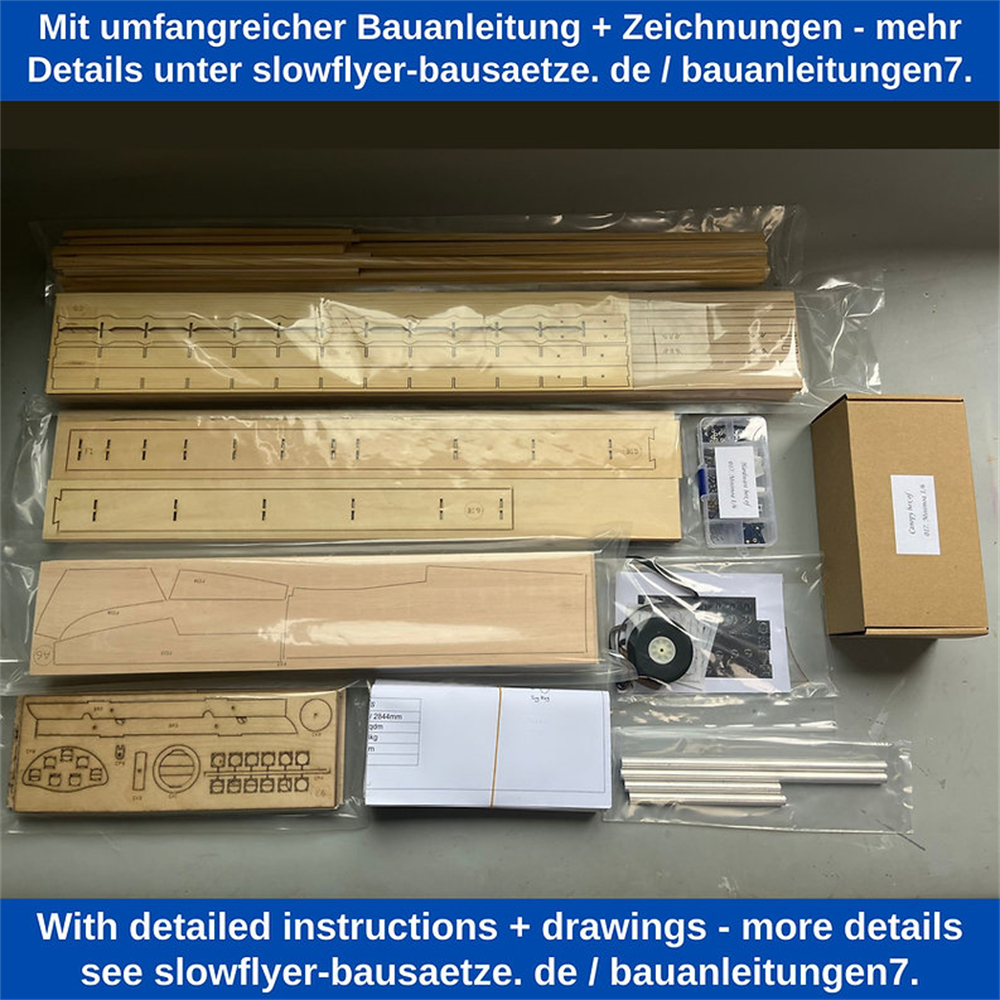 Tony Ray's Aero Model Minimoa 2025 2844mm Wingspan 1/6 Scale SD7032 Profile Balsa Wood RC Airplane Glider KIT