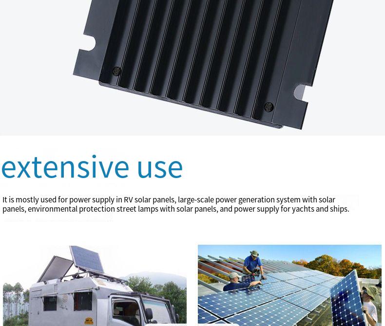 12V/24V Efficient PWM Solar Controller 30A 50A 70A for Off-Grid Systems Durable ABS and Aluminium Alloy Construction