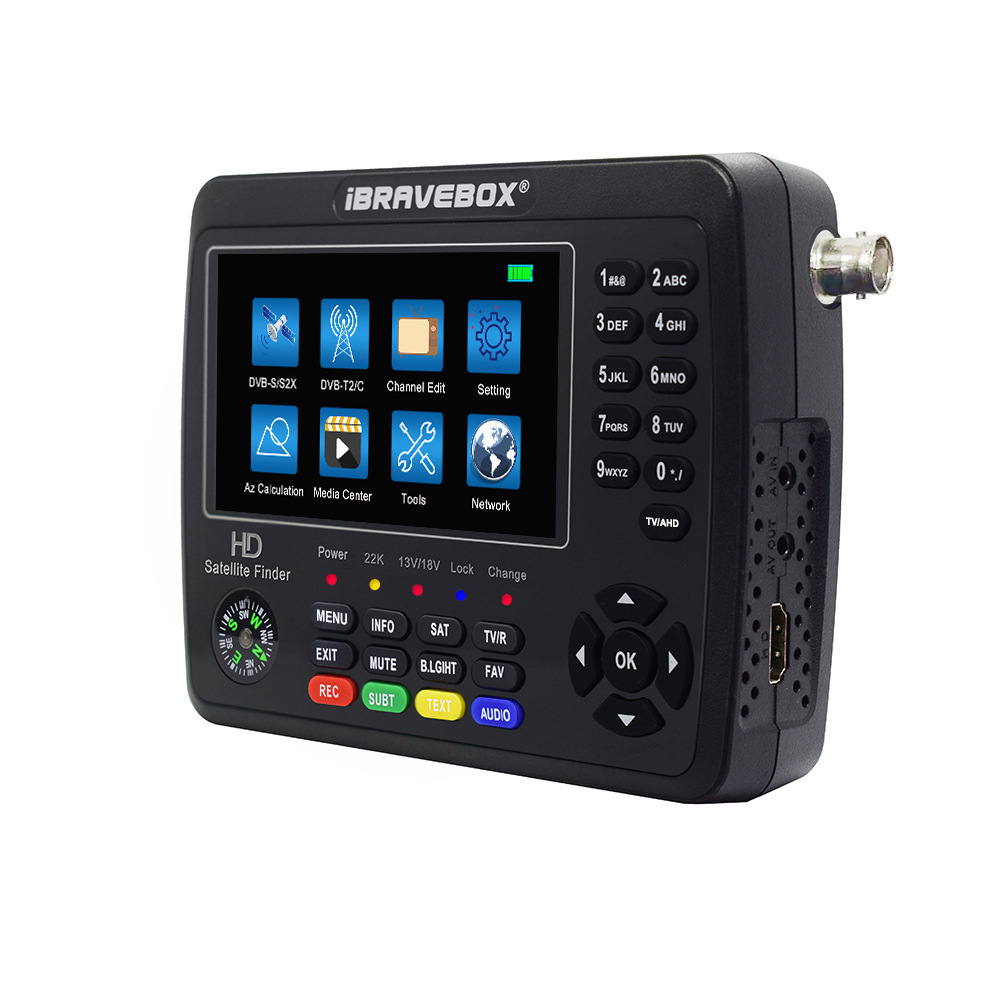 iBRAVEBOX V10 Finder Pro+AHD H.265 DVB-S2/T2 Advanced Finder with High-Performance Flash Memory and LNB/Tuner Input