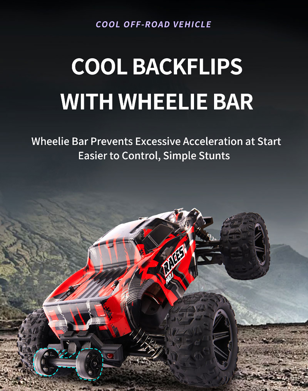 HX 1/14 2.4G 4WD RC Car Vehicle LED Light Off-Road High Speed Truck RTR Full Proportional Models Toys
