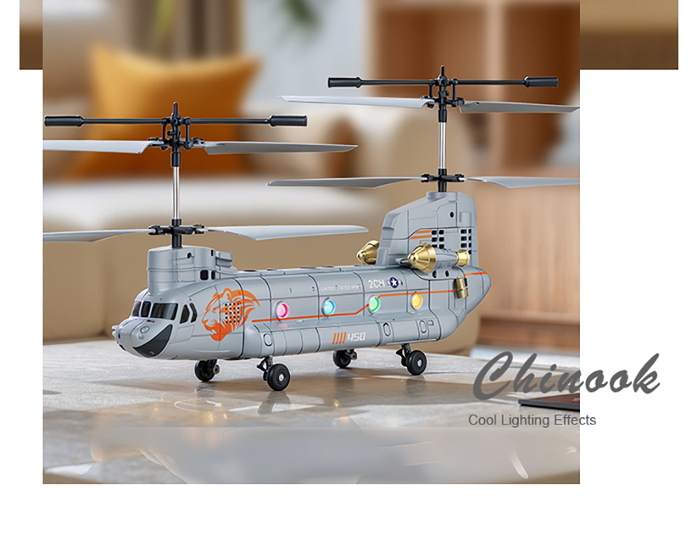 XKS XK5 Chinook 2.4G 3.5CH Dual-propeller Fixed-altitude Simulation RC Helicopter RTF
