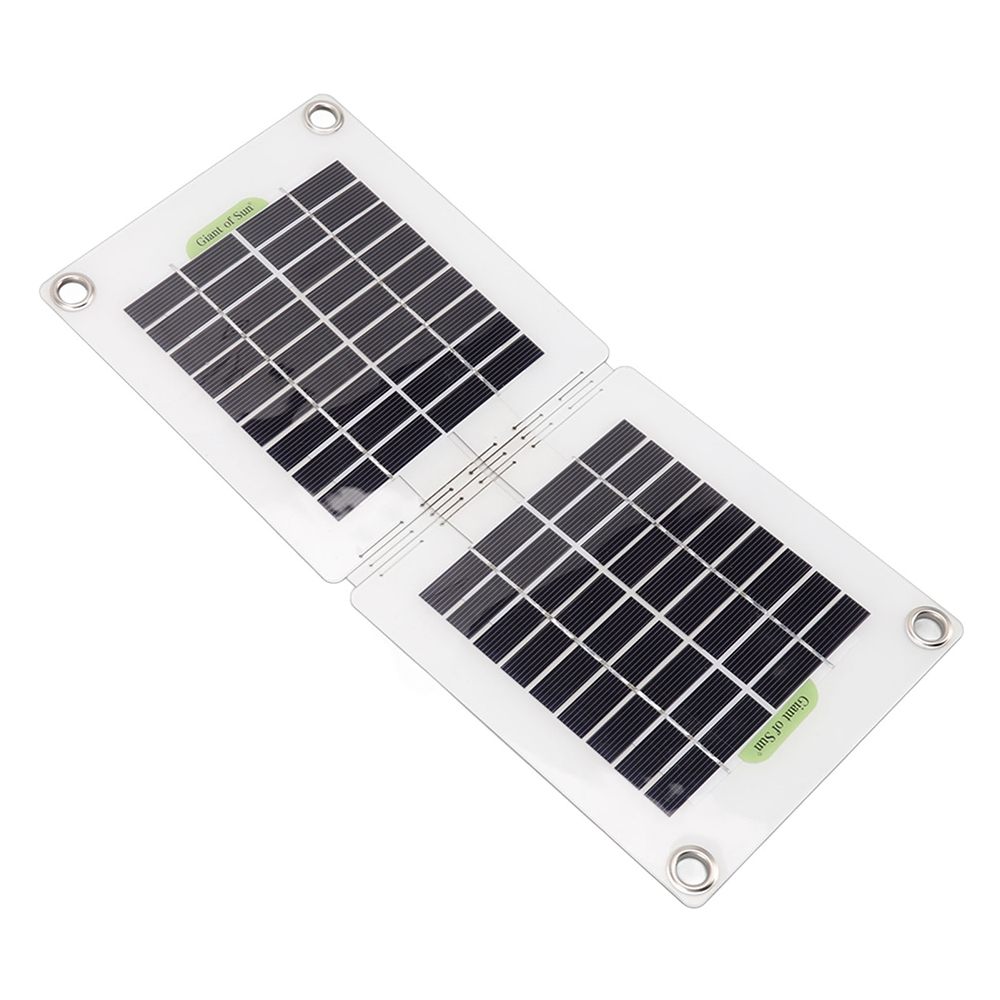 30W Foldable Solar Panel 18V with Dual USB Battery Clips Lighter Hinge Waterproof Outdoor Charger