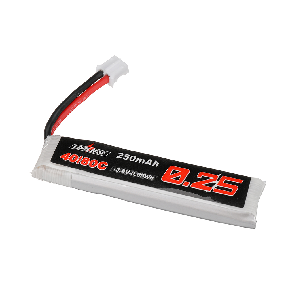 5Pcs URUAV 3.8V 250mAh 40C/80C 1S HV 4.35V LiPo Battery PH2.0 Plug for RC Drone