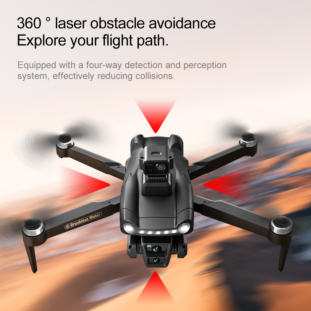 WLRC V198 PRO MAX GPS 5G WiFi FPV with 1080P HD Dual Camera Servo Gimbal 360° Obstacle Avoidance Optical Flow Hover Brushless Foldable RC Drone Quadcopter RTF