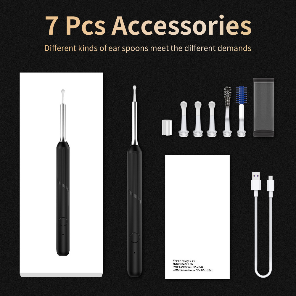 Wireless Smart Visual Ear Cleaner Otoscope NP20 Ear Wax Removal Tool with Camera Ear Endoscope 1080P Kit