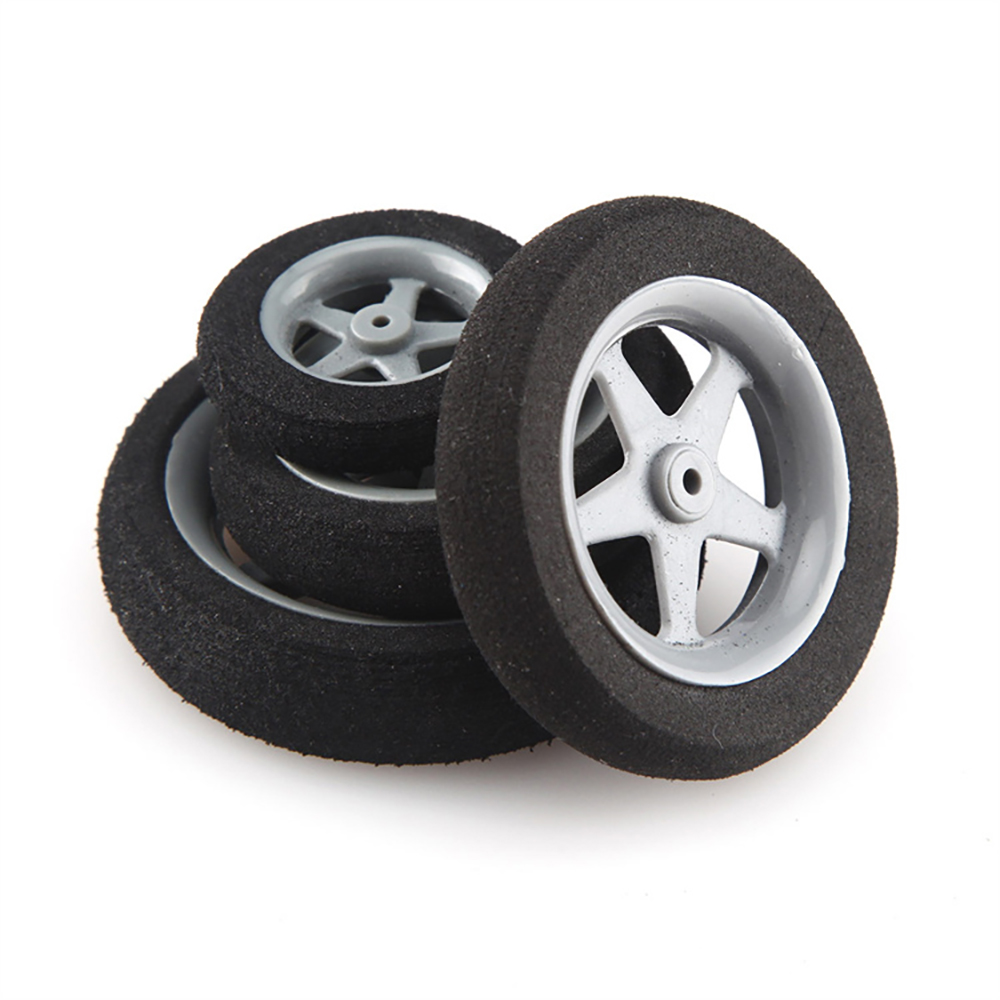 5 Pieces Sponge Wheel Plastic Tires Hub 30mm 35mm 40mm 45mm 50mm for RC Model Airplane Fixed Wing