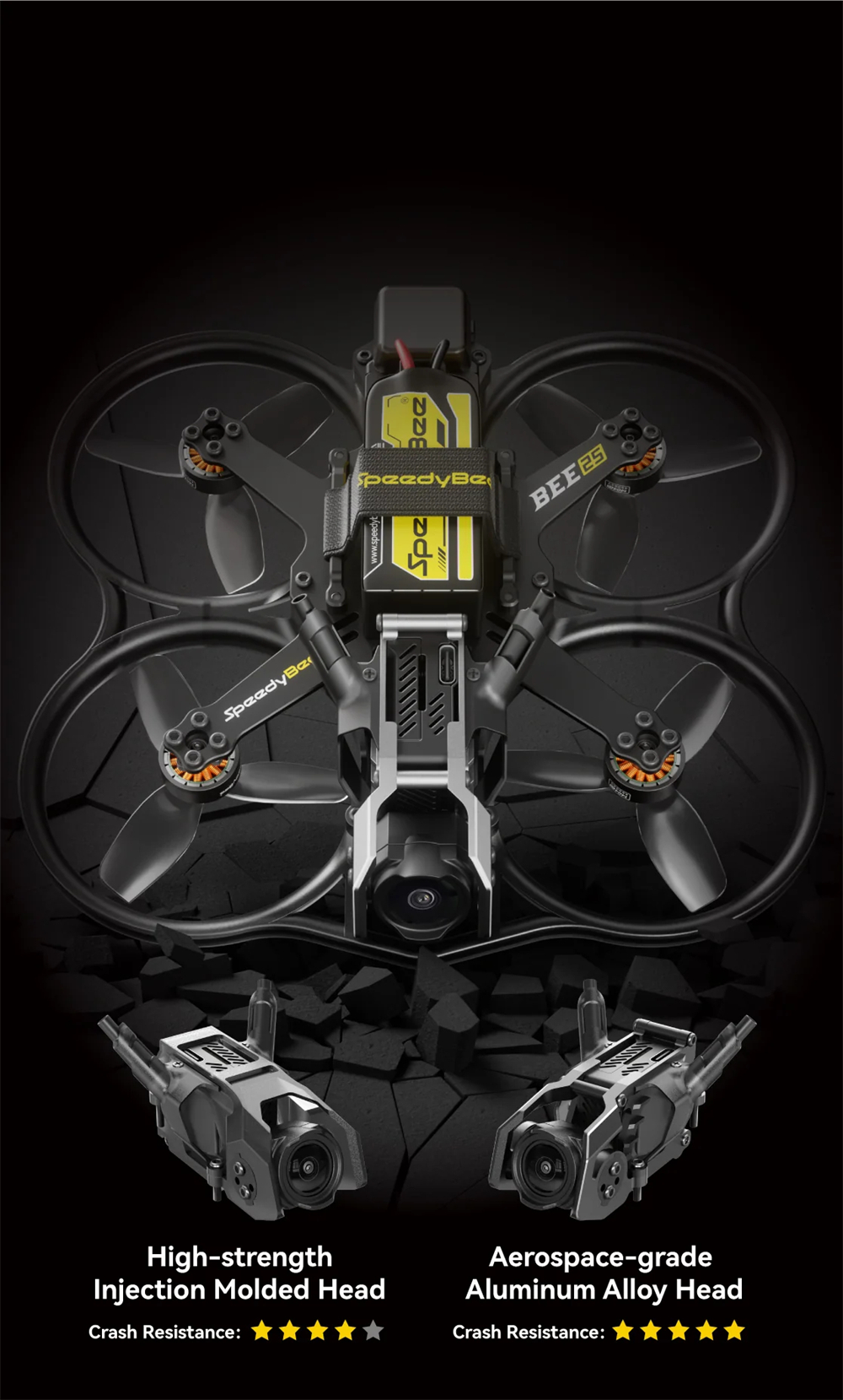 SpeedyBee Bee25 Power HD O4 Pro 120mm 2.5 Inch 4S Cinewhoop RC FPV Racing Drone PNP BNF with F405 35A AIO Digital System