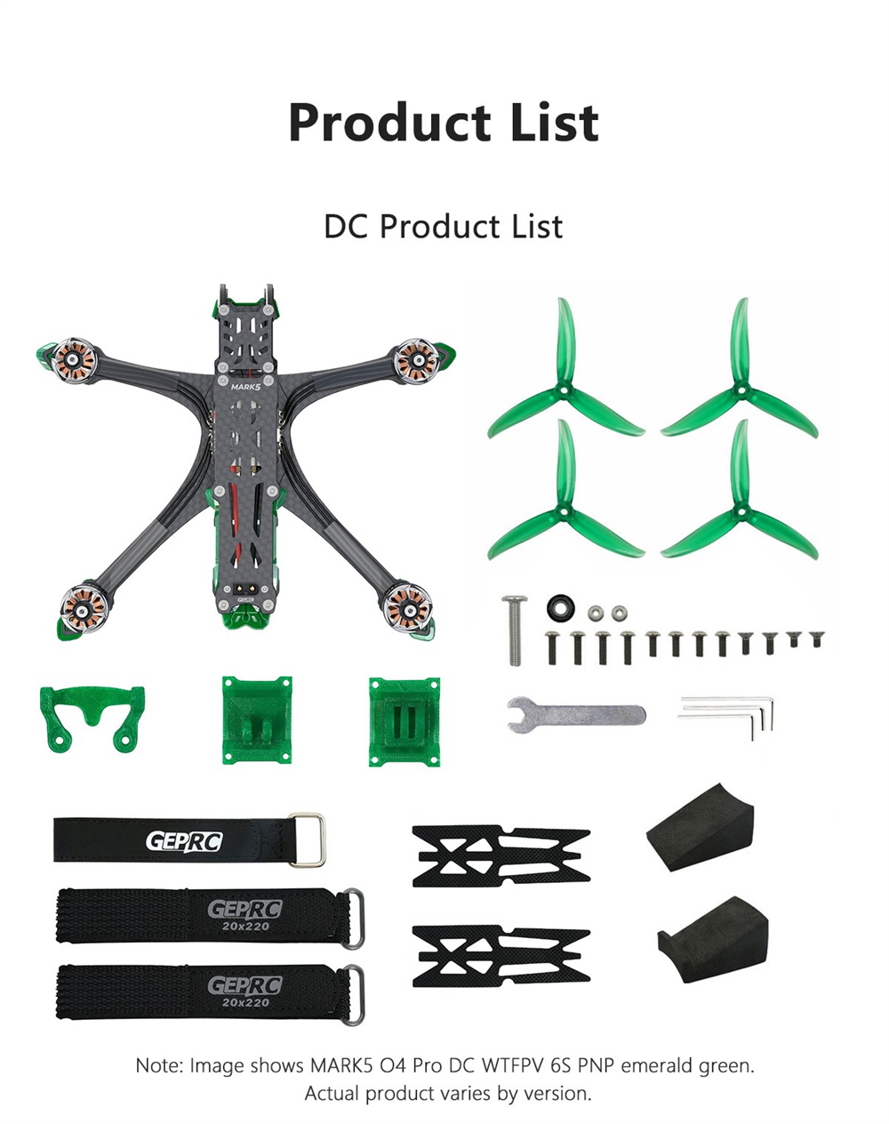 GEPRC MARK5 230mm 5 Inch 6S DC WTFPV Drone PNP BNF Compatible with DJI O4 Pro Air Unit Digital System