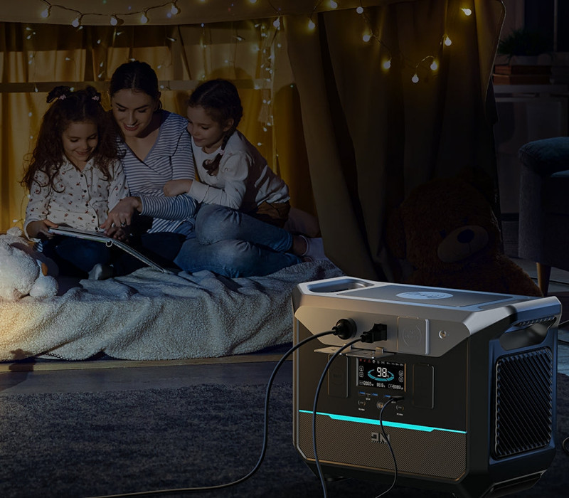 [USA Direct] DaranEner NEO2000 Portable Power Station 2000W 2073.6Wh LiFePO4 Battery UPS Power Supply AC Sockets with 1.8 Hours Fast Charging Solar Powered Generator for Outdoors Camping Travel RV Home Use Emergency
