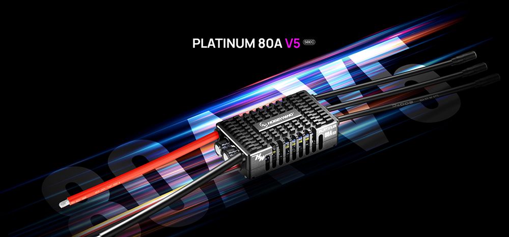 Hobbywing Platinum 80A V5 VBar Telemetry Ready Brushless ESC for Helicopter