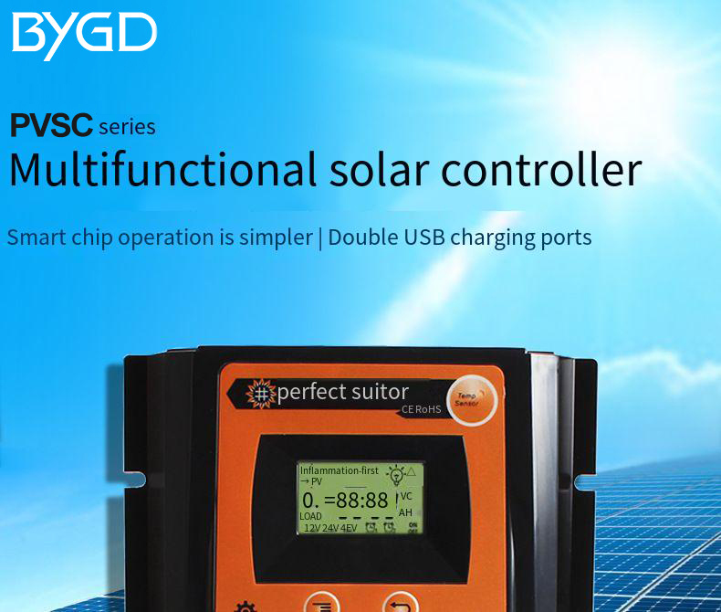 12V/24V Efficient PWM Solar Controller 30A 50A 70A for Off-Grid Systems Durable ABS and Aluminium Alloy Construction