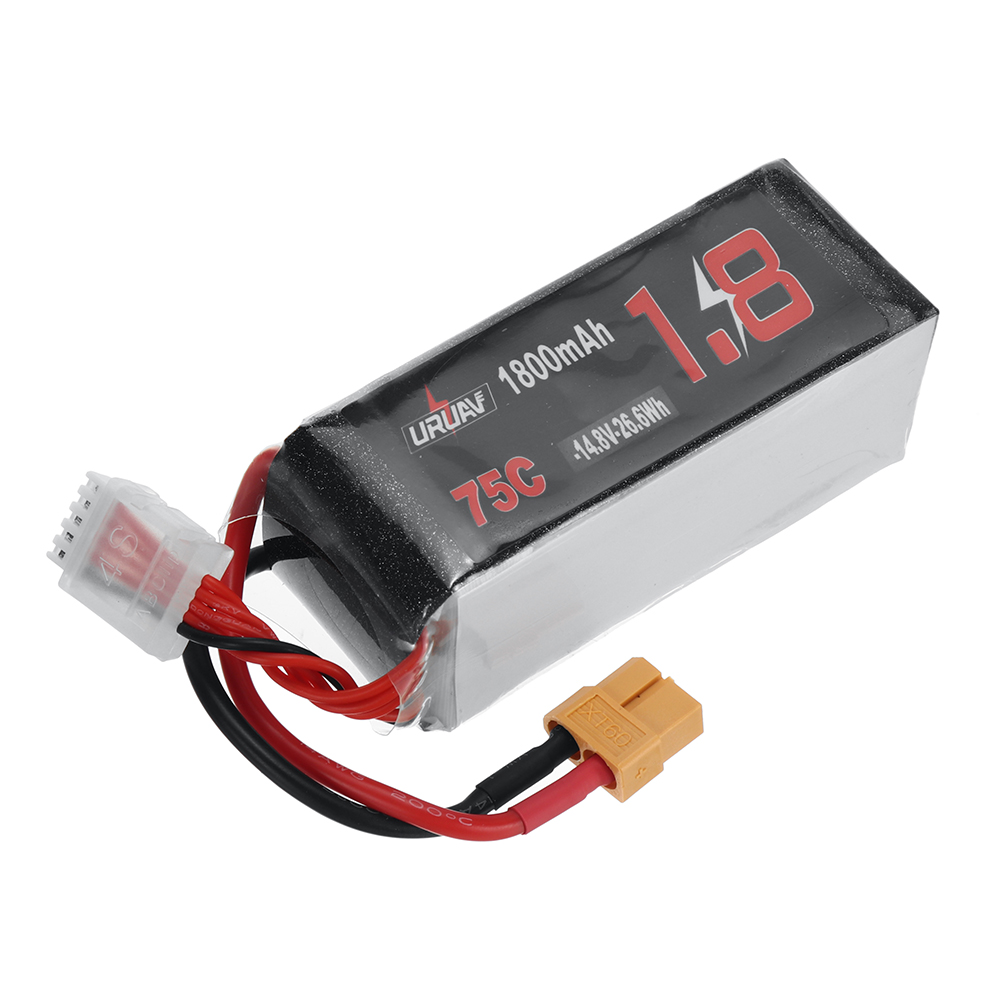 URUAV Power 14.8V 1800mAh 75C 4S LiPo Battery XT60 Plug for RC Drone