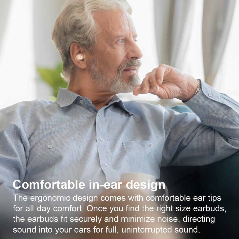 Hearing Amplifiers Noise Cancelling Rechargeable Mini Personal Sound Amplifiers for Adults Elderly Children