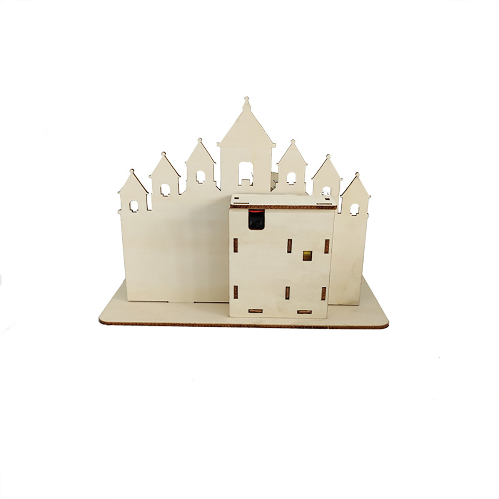 LXG-19 Castle Ball 3D Wooden Puzzle DIY Assembly Three-dimensional Jigsaw Puzzle Toy Set