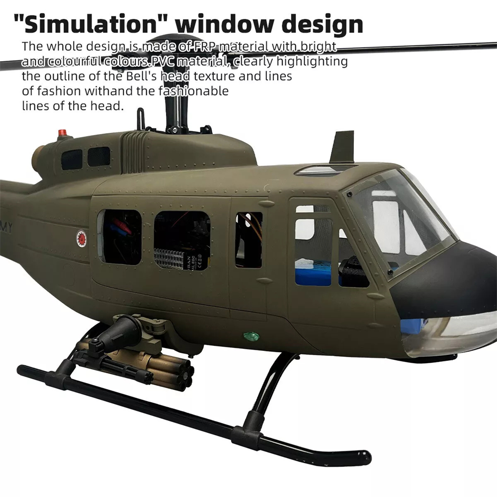 ROBAN 470 Class UH-1D 2.4G 10CH GPS Stabilized Scale Flybarless RC Helicopter RTF With X2 Flight Controller