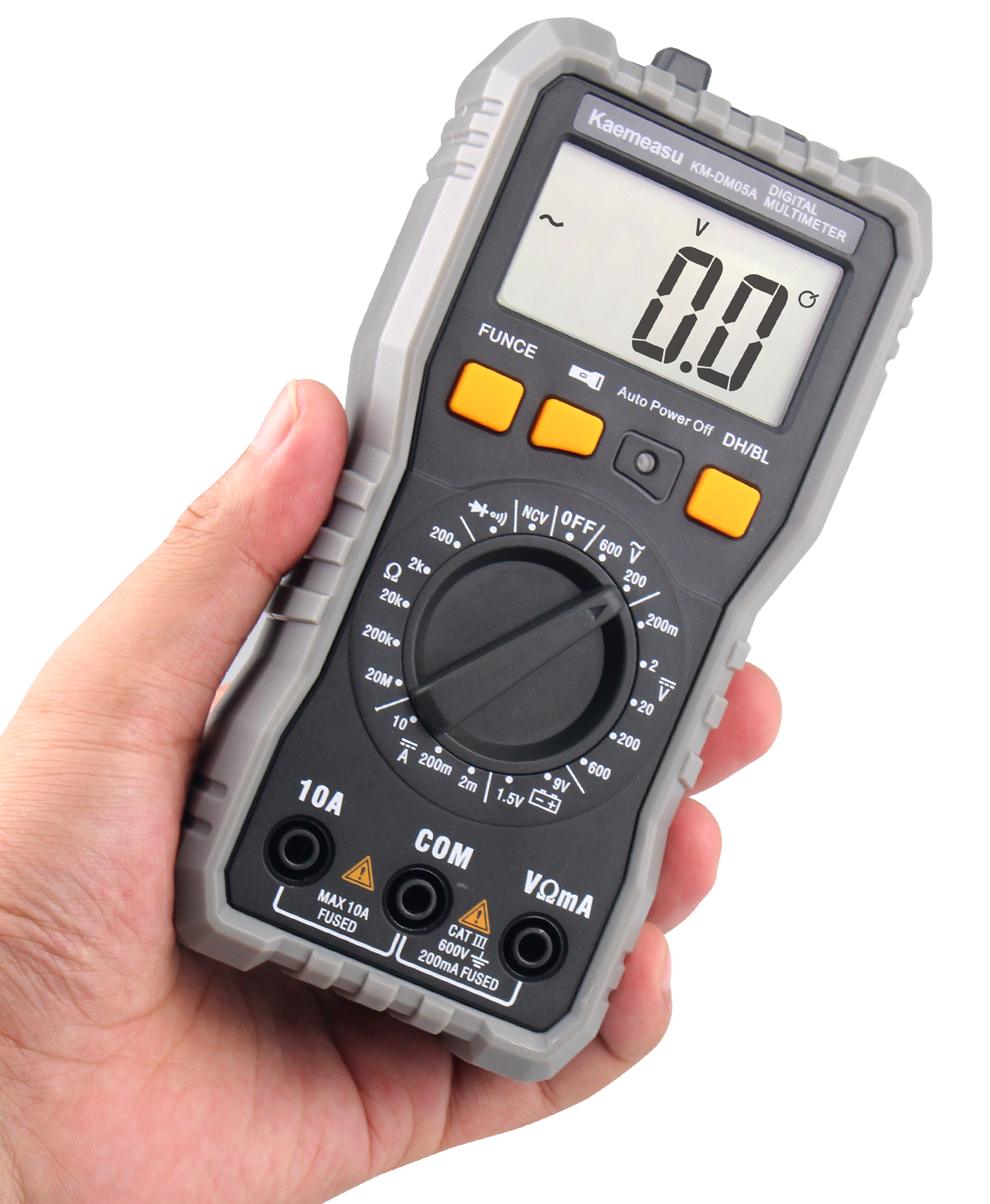 Kaemeasu KM-DM05A Multimeter Pro Compact Digital Multimeter with LCD Display Accurate DC/AC Voltage DC Current Resistance Measurement Portable Electrical Tool for Fieldwork with Overload Protection User-friendly for Home Use and Professionals