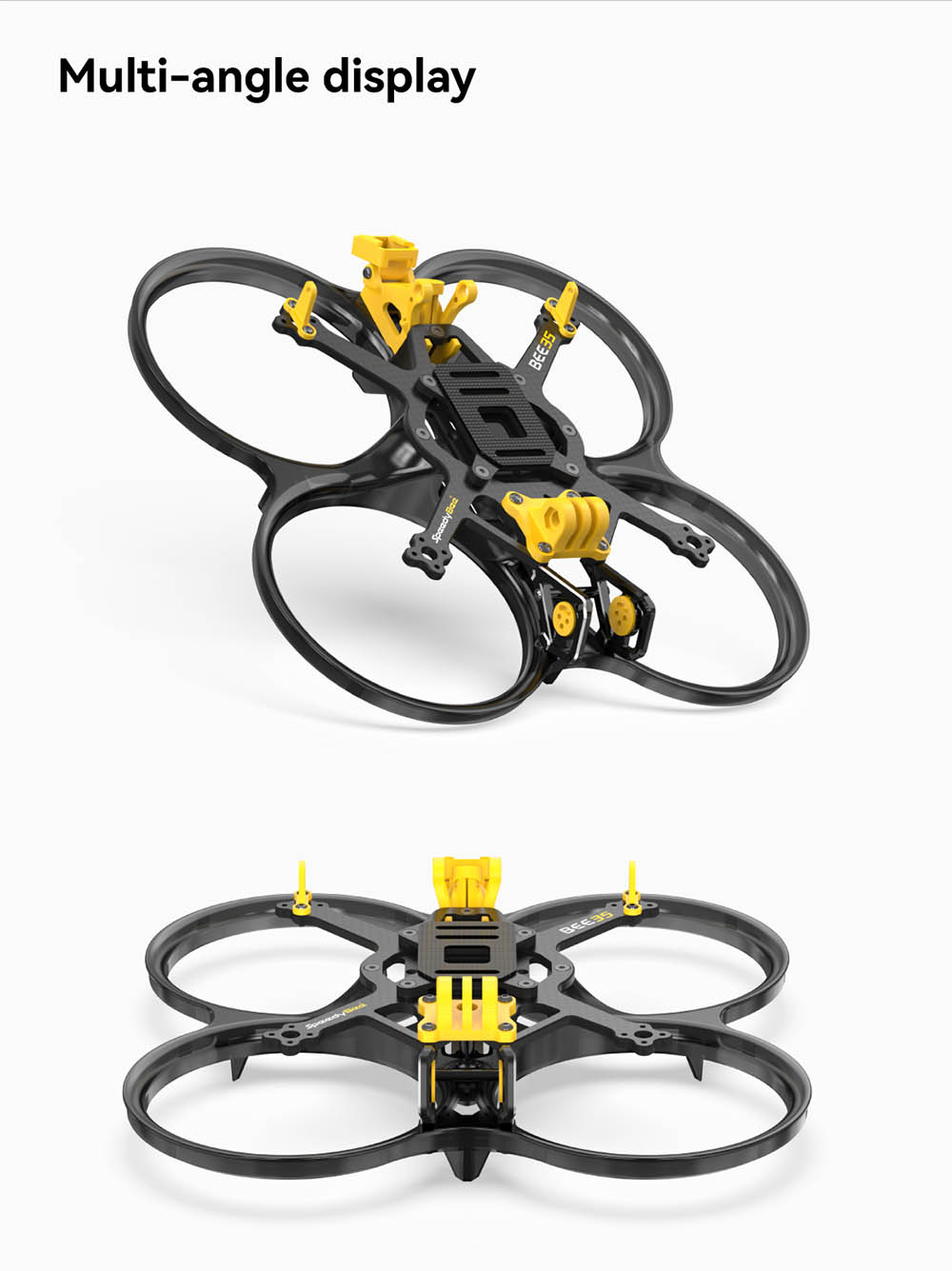 SpeedyBee Bee35 Pro LED 153mm Wheelbase 3.5 Inch Frame Kit Support DJI O3 for DIY CineWhoop RC FPV Racing Drone