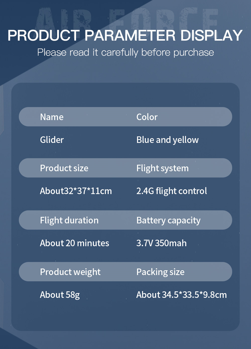 SKRC Z63 Air Force 370mm Wingspan 2.4GHz 3CH Built-in Gyro Dual Motor EPP RC Airplane Fixed Wing Glider RTF for Beginners