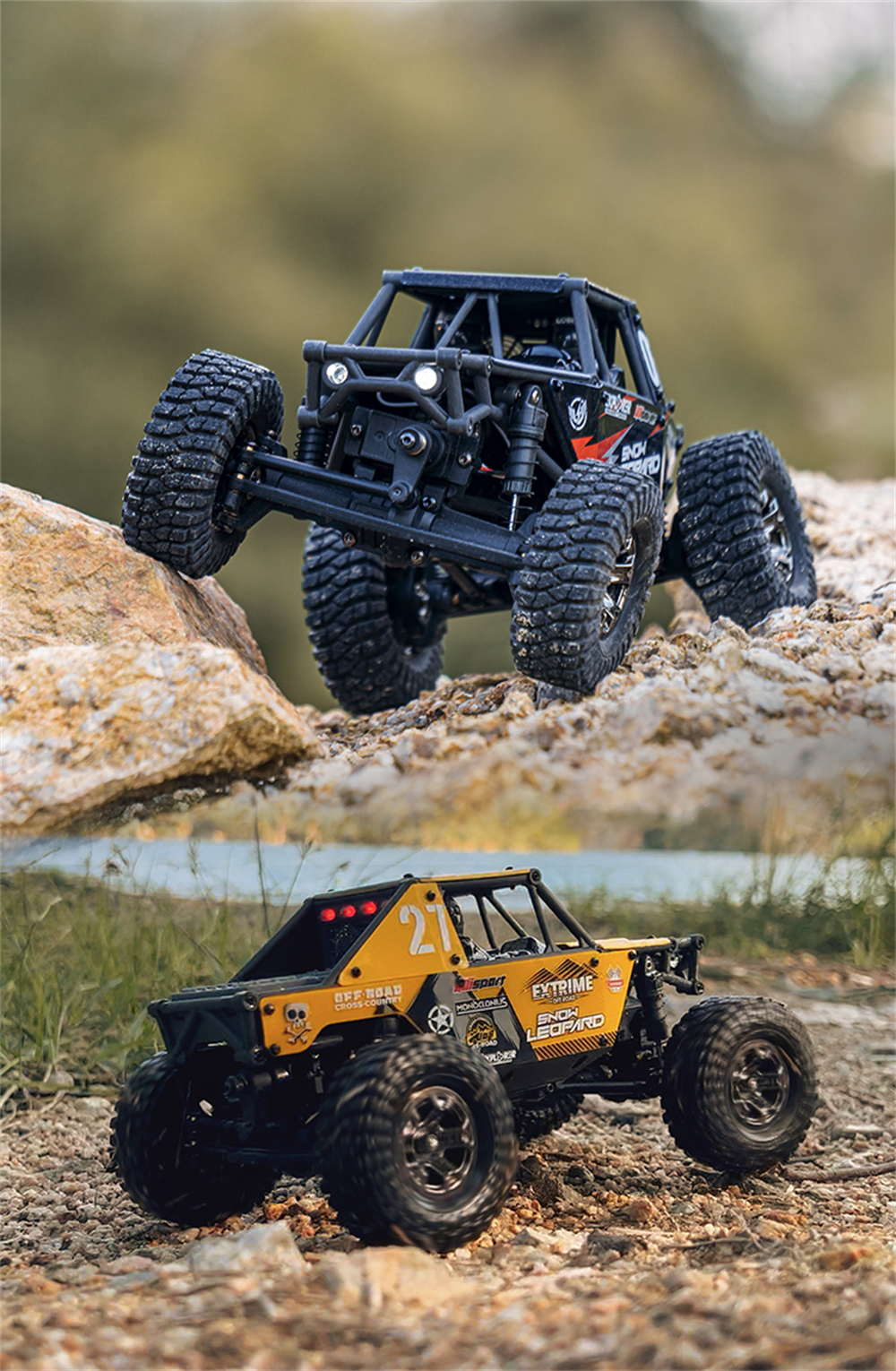 UDIRC UCX2405 UCX2405 PRO RTR 1/24 2.4G 4WD RC Car Rock Crawler Off-Road Climbing Cage Trail Truck Snow Leopard LED Light Full Proportional Vehicles Models Oil Filled Shocks Toys