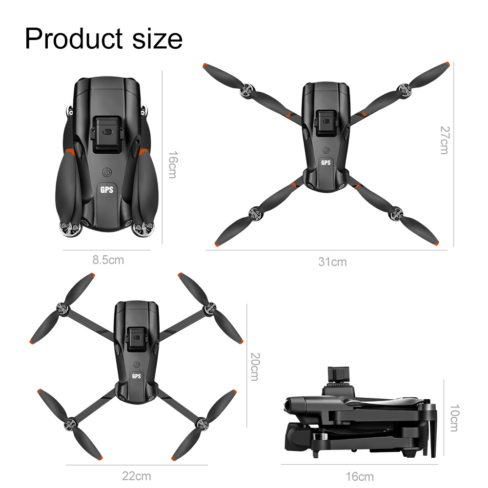 WLRC V198 PRO MAX GPS 5G WiFi FPV with 1080P HD Dual Camera Servo Gimbal 360° Obstacle Avoidance Optical Flow Hover Brushless Foldable RC Drone Quadcopter RTF