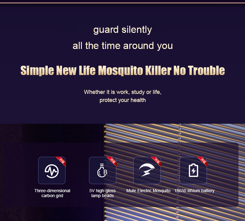 AGSIVO Cordless Rechargeable Electric Mosquito Bug Zapper Mosquito Killing Lamp Fly Trap Camp Lamp