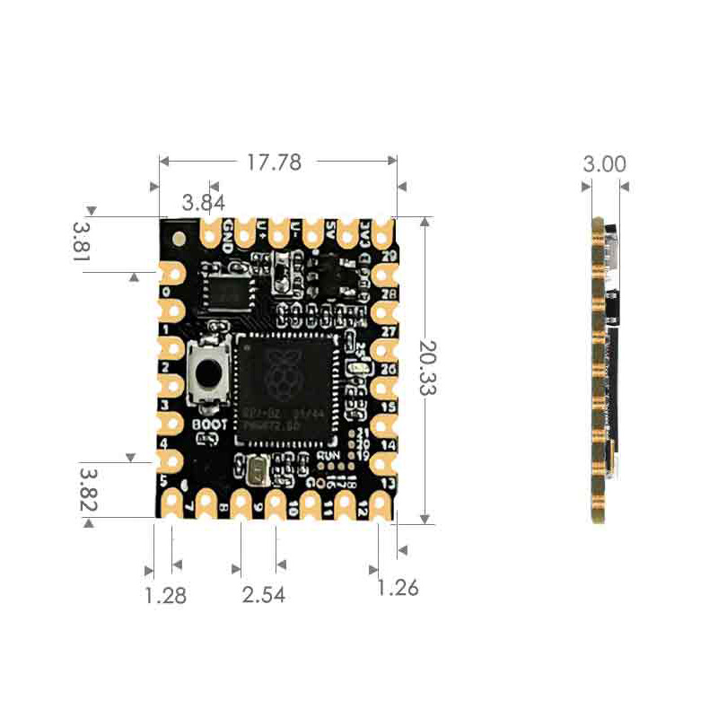 C3642 Raspberry pi Pico Development Board RP2040-Core-A Based On RP2040 Dual Core Processor Module Board