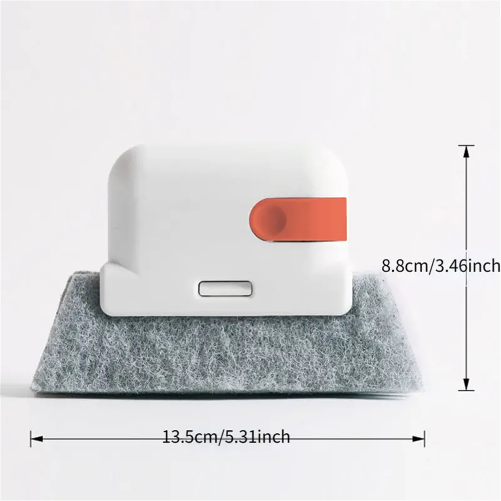 2-in-1 Cleaning Brush, Universal Gap Cleaner with Durable PP Handle & Scouring Pad Available in Grey Yellow Red Perfect Tool for Home Cleaning