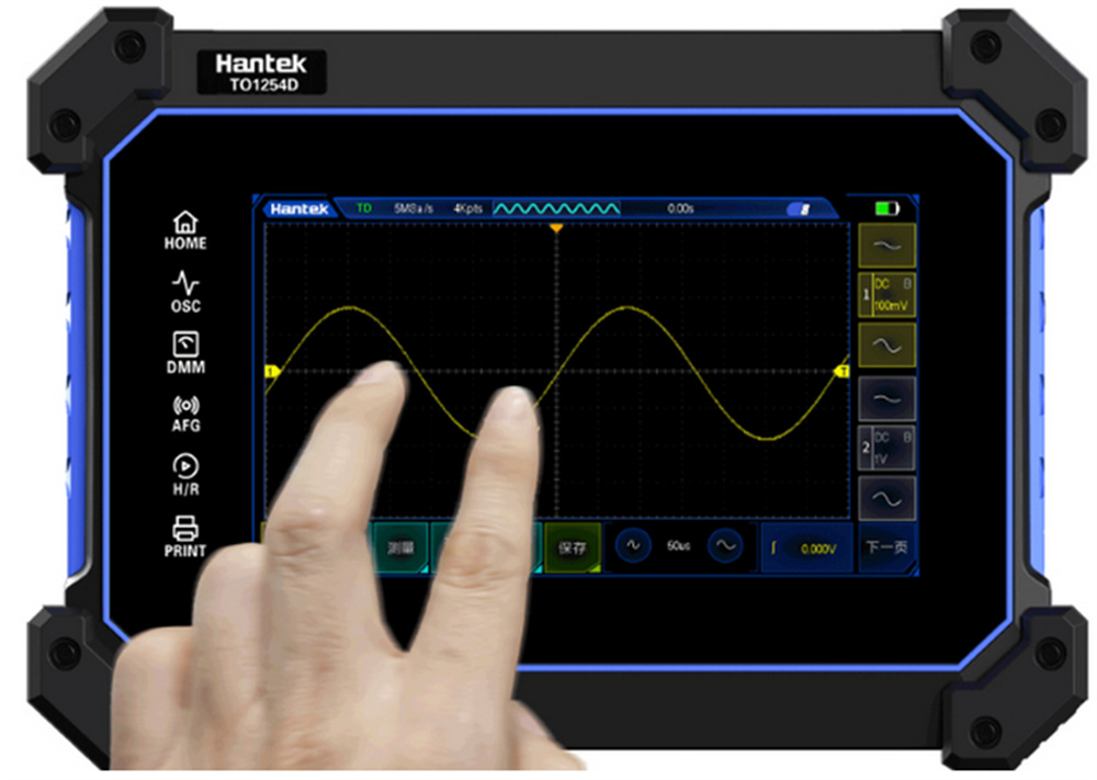 Hantek TO1204D Digital Oscilloscope Multi-Function Touch Screen 250MHz Bandwidth 1GS/s Sampling 8M Storage High Precision Multimeter
