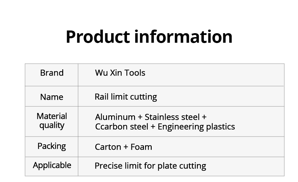 Wnew Precision Guide Rail Limit Cutting  Robust and Versatile Tool for Precise Smooth Cutting Ideal for Woodworking Projects