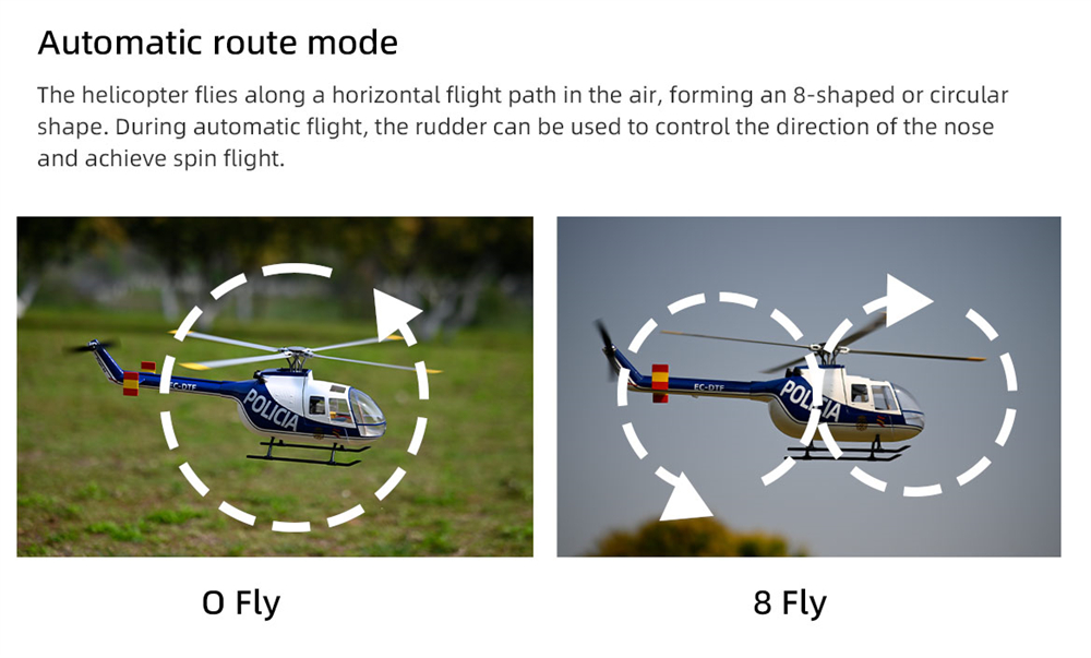 FLY WING BO-105 470 Class 2.4G 6CH GPS Stabilized Scale RC Helicopter RTF With H1 Flight Controller