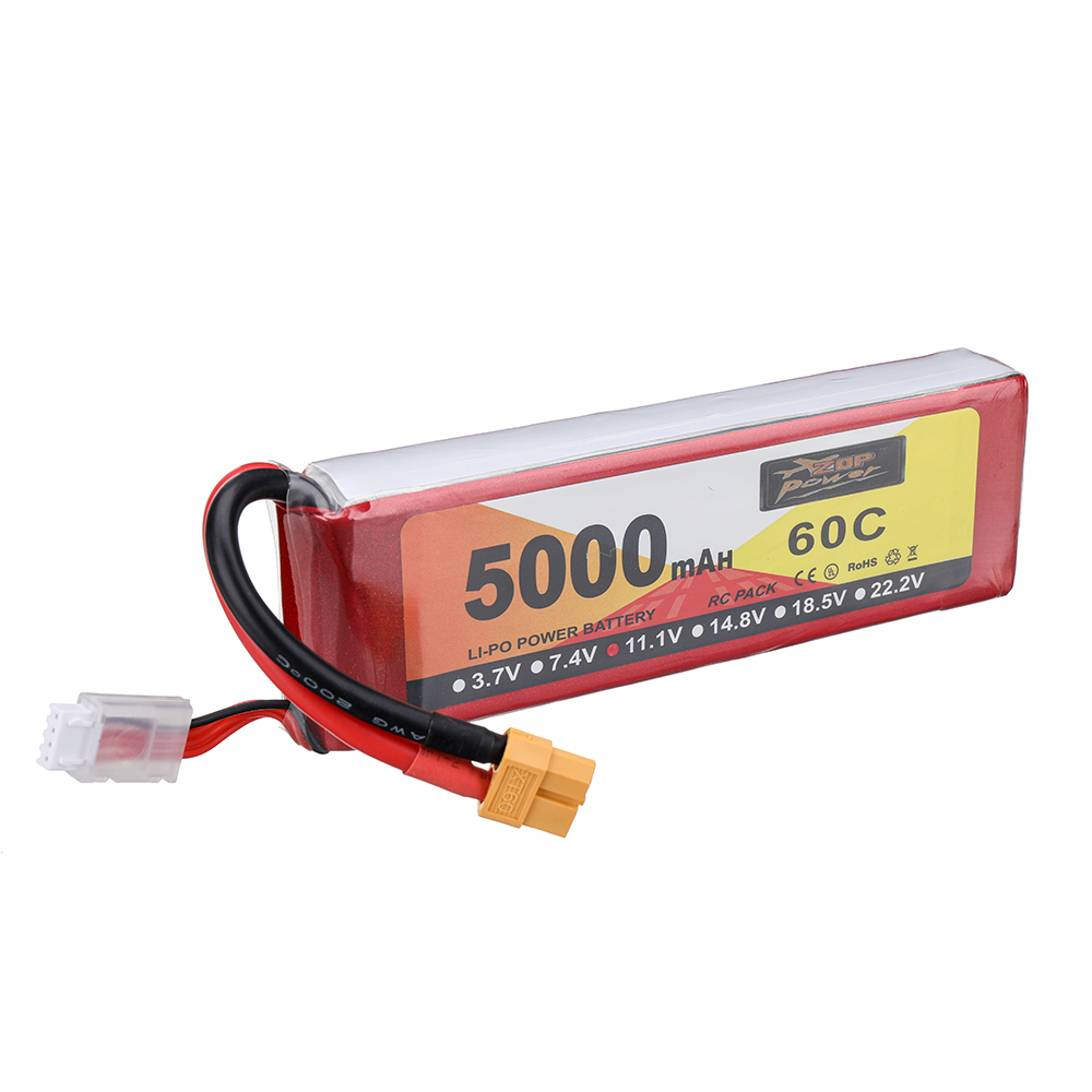 ZOP Power 11.1V 5000mAh 60C 3S LiPo Battery XT60 Plug for RC Drone