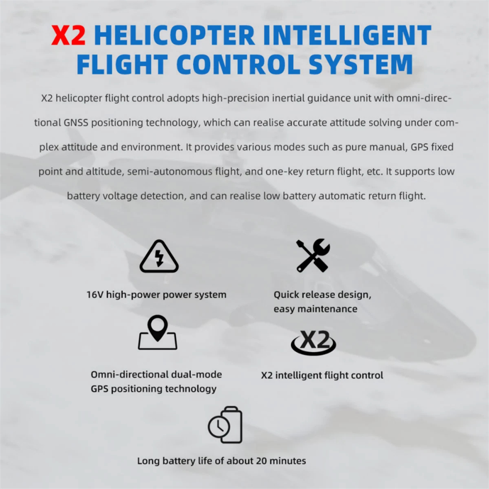 ROBAN 470 Class UH-1D 2.4G 10CH GPS Stabilized Scale Flybarless RC Helicopter RTF With X2 Flight Controller