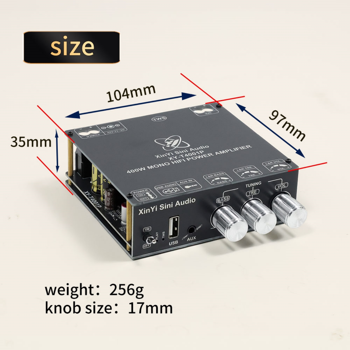 Sinilink XY-T4001P 400W Bluetooth Amplifier Board TPA3223 Chips