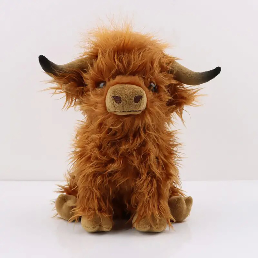 28cm/11'' Highland Cow Plush Toy Adorable Soft Stuffed Animal Doll The Perfect Christmas Gift for Kids