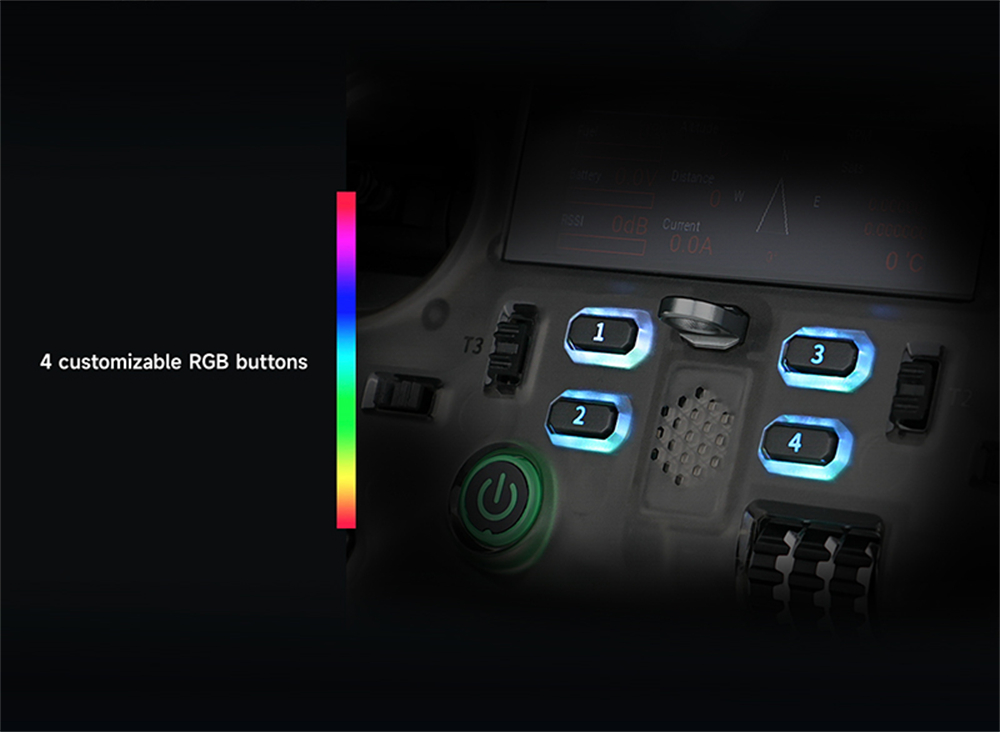 Flysky ProArt PA01 2.4GHz 18CH AFHDS 3/ELRS Built-in 500mW Hall Gimbal EdgeTX Raido Controller 2.4-Inch Full-view Color IPS Display for FPV Drone RC Car Boat Airplane