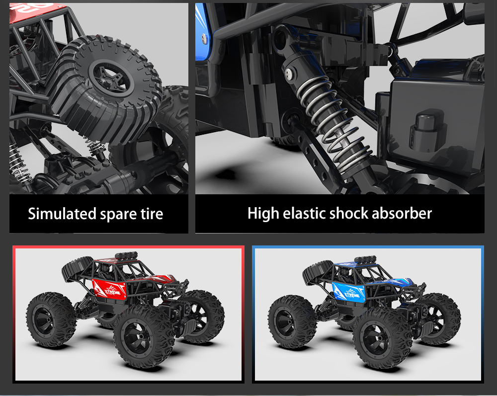 YDJ D854 Alloy 4WD 2.4G Off-Road Climbing RC Car Remote Control Control Trucks Boys Toys for Children Gift
