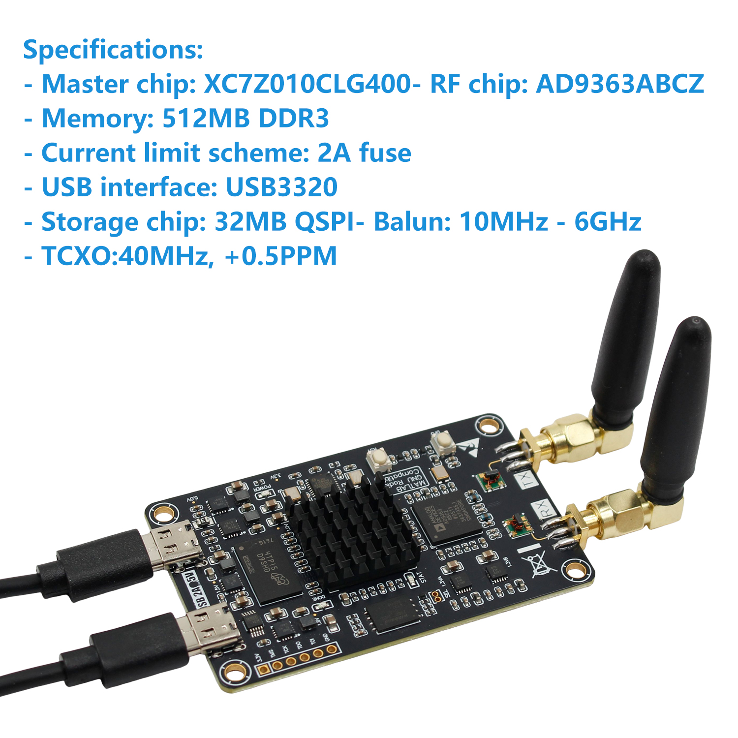 ZYNQ7010 AD9363 ソフトウェア定義無線開発ボード 10MHz-6GHz 512MB