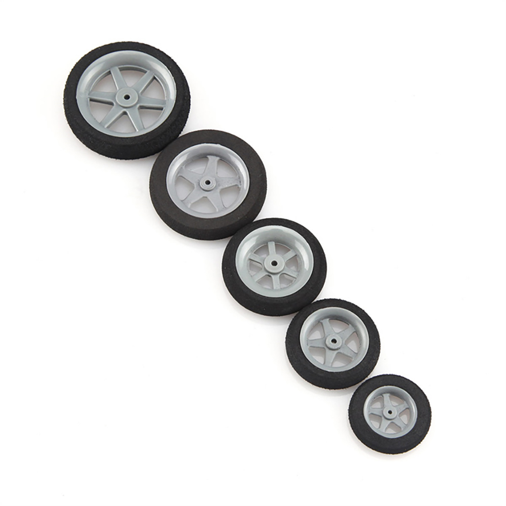 5 Pieces Sponge Wheel Plastic Tires Hub 30mm 35mm 40mm 45mm 50mm for RC Model Airplane Fixed Wing