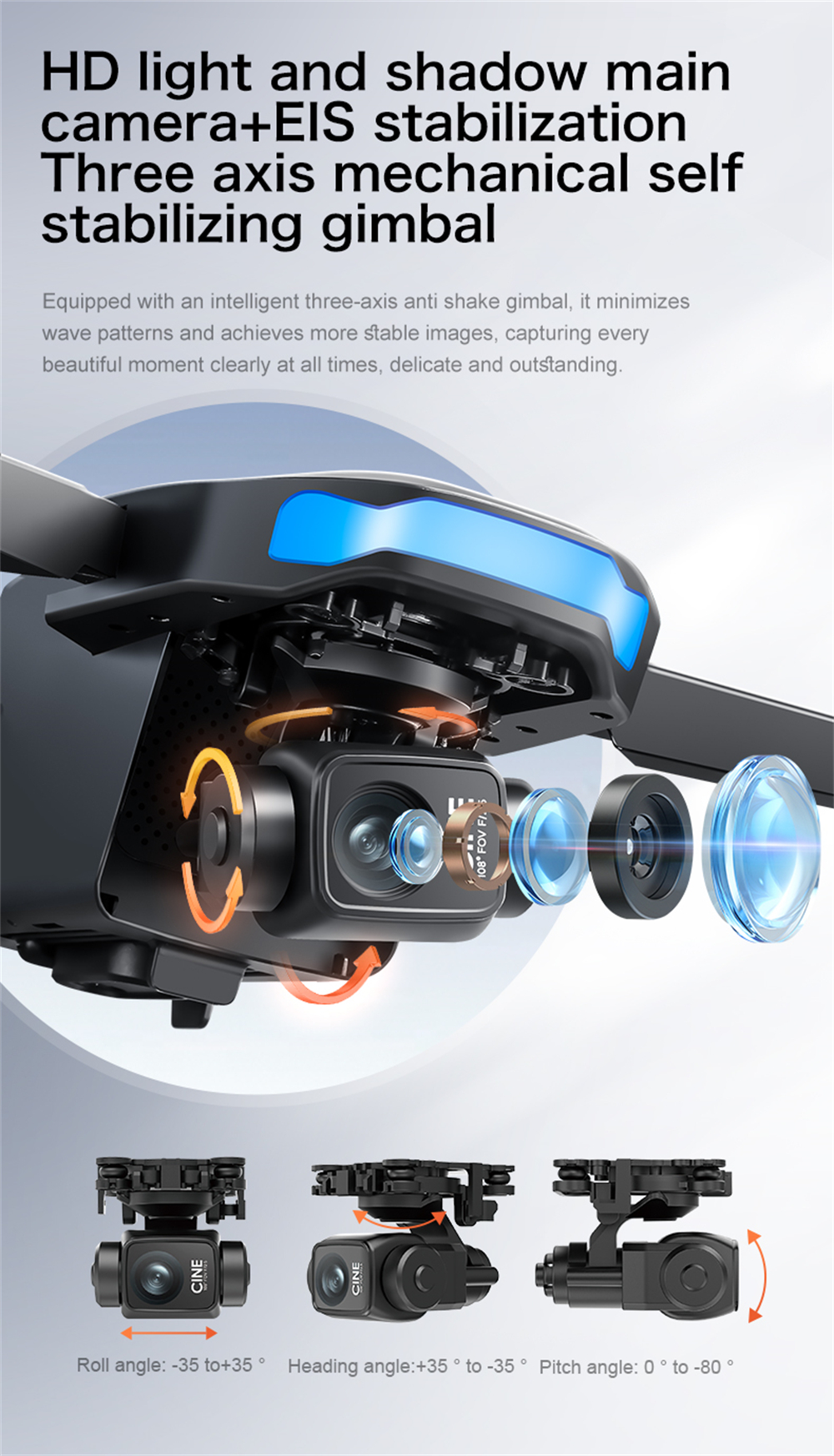 LSRC S-X1 GPS 5G Digital FPV with 5.9inch LCD Screen Controller 1080P HD Dual Camera 3-Axis EIS Gimbal Optical Flow Positioning Brushless Foldable RC Drone Quadcopter RTF