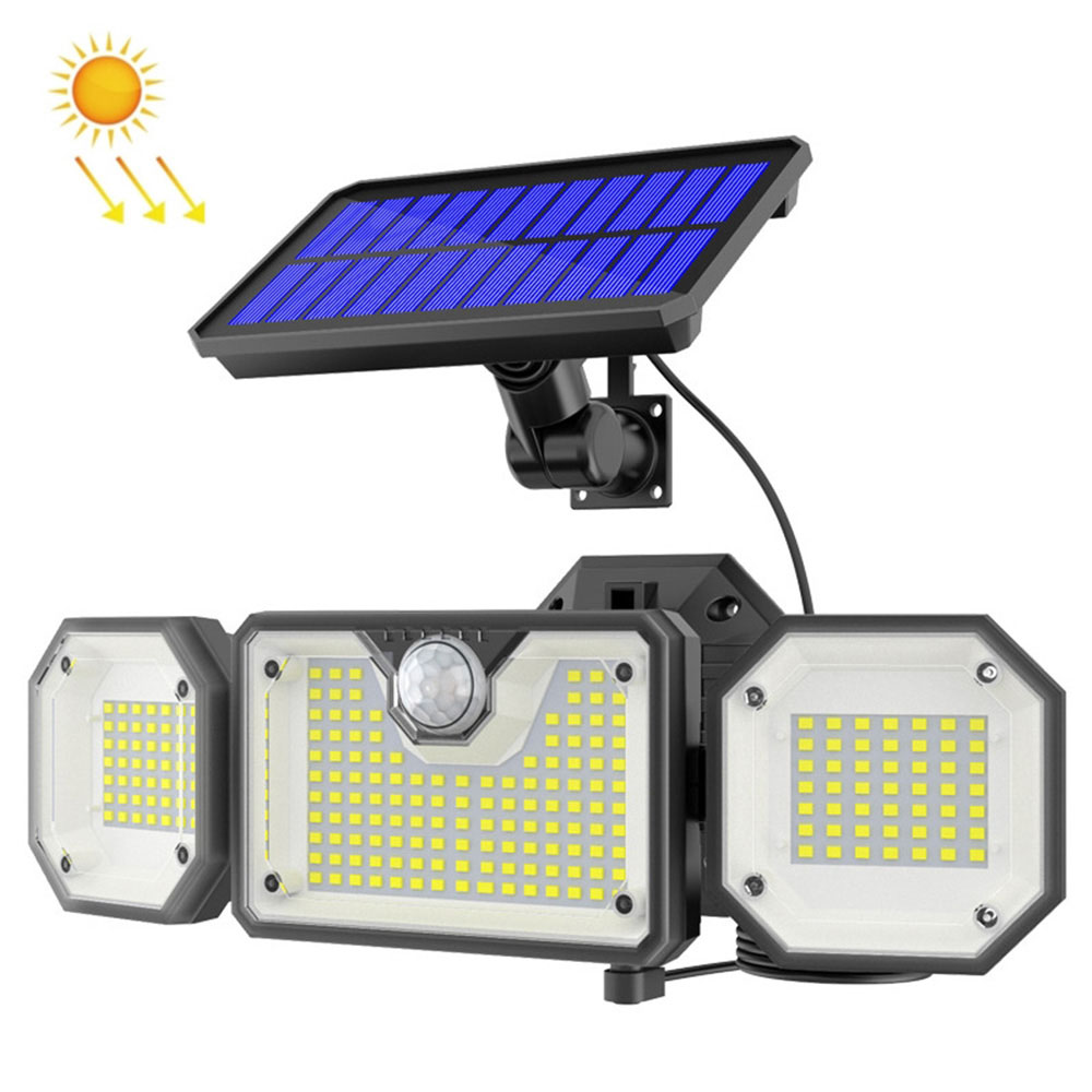 226 LED Multi-Angle Solar Powered Motion Sensor Outdoor Light  IP65 Waterproof Flood Lights for Garage Yard Garden