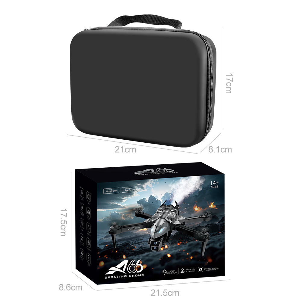 YCRC A66 WiFi FPV with HD Dual Camera 360° Obstacle Avoidance Optical Flow Positioning One-Key Spray Foldable RC Drone Quadcopter RTF