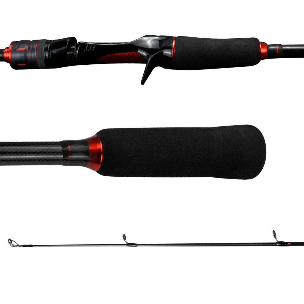 1.8M 2.1M 2.4M EVA Foam Handle 2 Section Carbon Fiber Lure Ultralight Spinning Fishing Rod