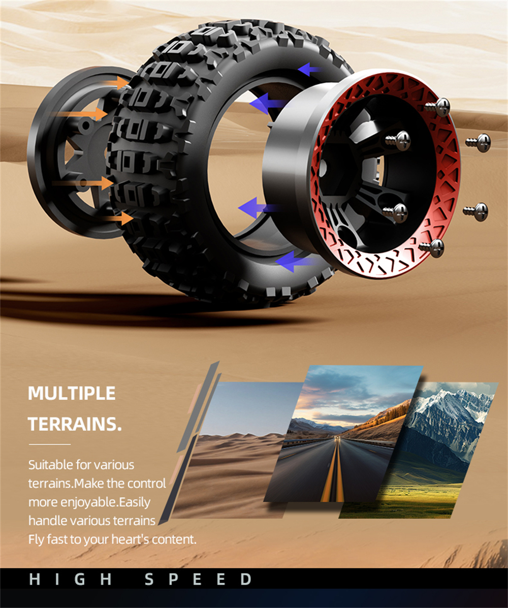 SCY 18103 1/18 2.4G 4WD RTR Truck Brushed RC Car Full Proportional Control with LED Front Light High Speed Vehicle Model
