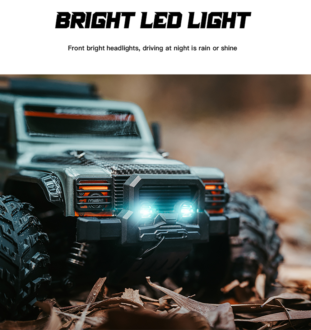 Funsky G2201 2.4G 1/16 4WD RC Car With LED Light High Speed Desert Truck Vehicle Models