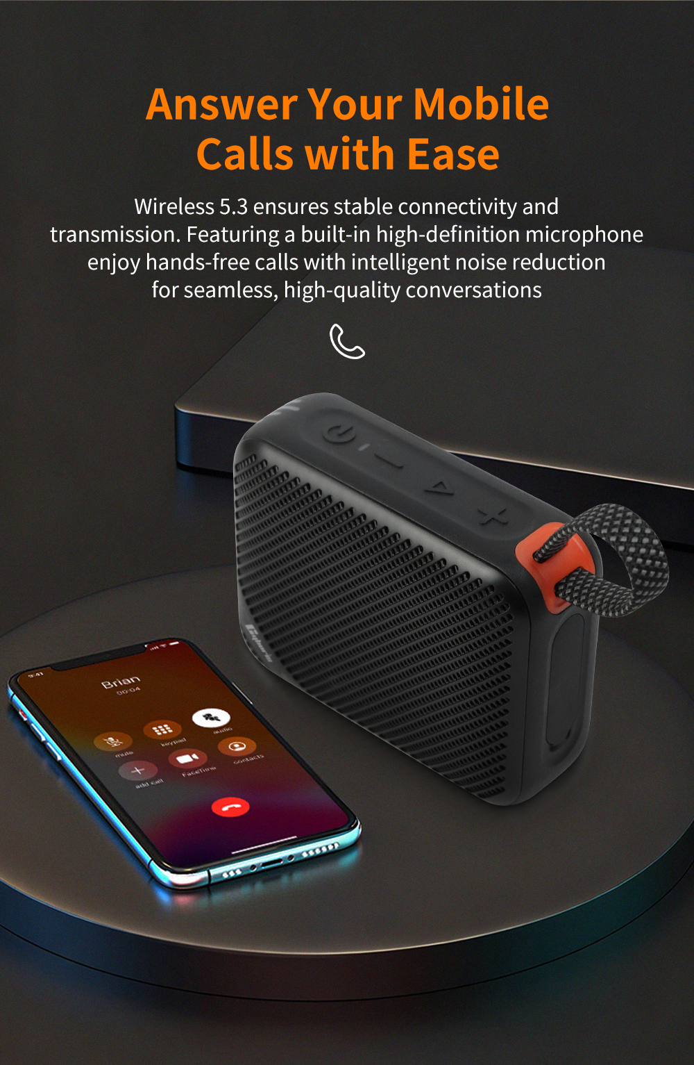 サイボリス T102屋外ポータブルBluetoothスピーカー 45mm大口径