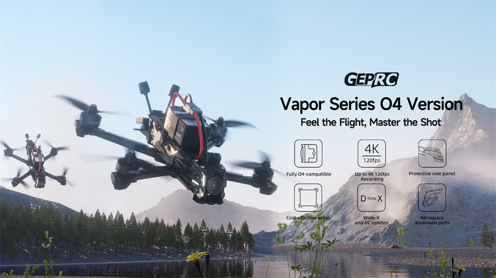 GEPRC Vapor X5 O4 Pro 230mm 5 Inch 6S GPS Freestyle RC FPV Racing Drone PNP BNF with 2207E 1960 KV Motor