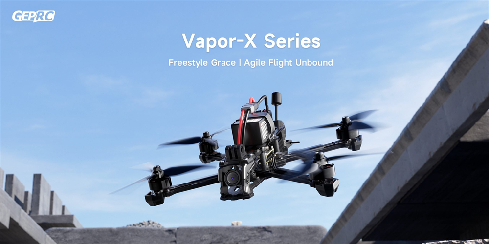 GEPRC Vapor X5 230mm 5 Inch 6S GPS Freestyle RC FPV Racing Drone PNP BNF with DJI O3 Digital Air Unit / Runcam Link WASP
