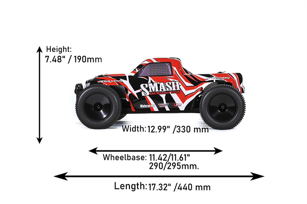 VRX Racing RH1066 1/10 2.4G 4WD High Speed Brushless Electric RC Car Vehicle Model RTR
