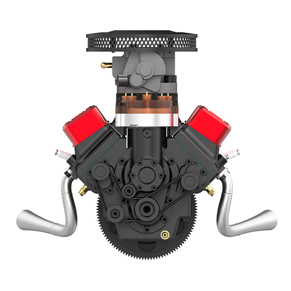 TOYAN FS-V800WGPC 1/10 ミニ V8 エンジンモデル ガスで動く 28CC 4