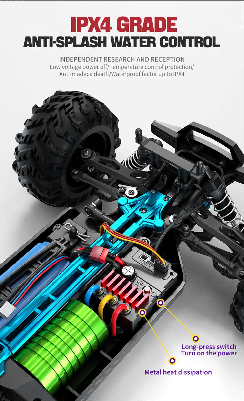 JJRC Q117-B 1/16 2.4G 4WD High Speed RC Car Brushless Motor RC Racing Car Drift Off Road Vehicle Gift Toy 70 KM/h